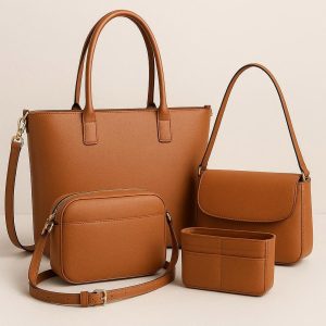 3-Piece Women's Laptop Set: Tote + Crossbody + Shoulder Bags, Multi-Use Organizer