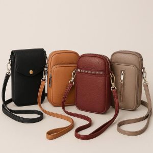 Women's Mini Crossbody Bags - Compact & Secure for Phone/Wallet Essentials