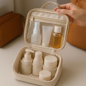 Women's Travel Cosmetic Organizer - Anti-Leak & Compact Design for On-the-Go